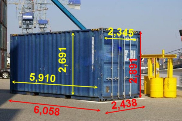 Trọng lượng container 20 feet