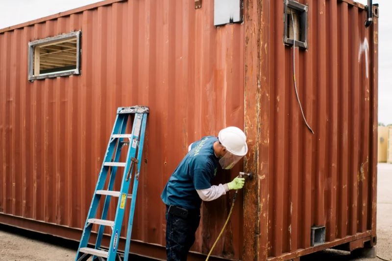 Cách bảo trì container - Xử lý gỉ sét và ăn mòn